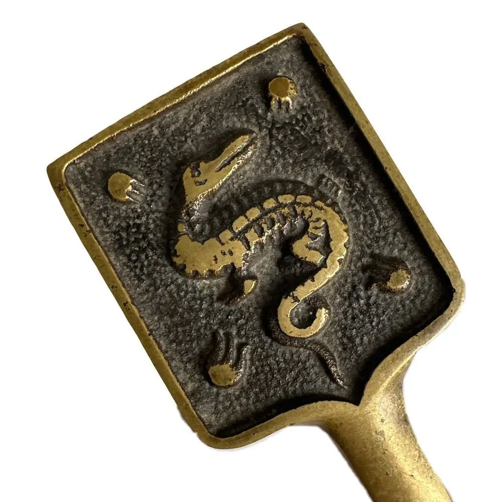 Vintage Gold Metal Brass Dragon Letter Opener from France Medieval Style